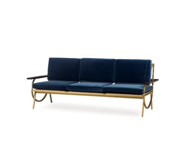 B Sofa - Vana Blue Velvet